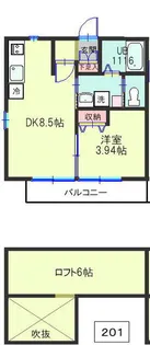 ブランディール【2階】の間取り