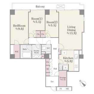 東京都文京区小石川4【マンション】の間取り