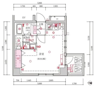 ベルシード新大橋【4階】の間取り