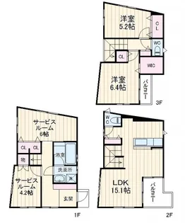 千葉県市川市相之川1【一戸建】の間取り