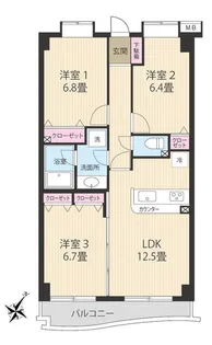 クイーンズ・パレス1【2階】の間取り