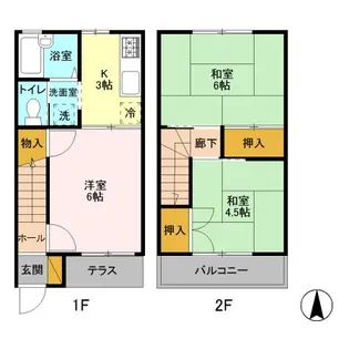 マルシンコーポ A/Bの間取り