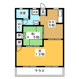 タウニーパインツリー【1階】の間取り