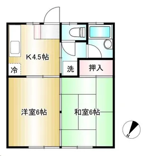 タウンハウスオオヤマIII【1階】の間取り