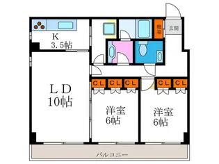 リッツ岡崎【3階】の間取り
