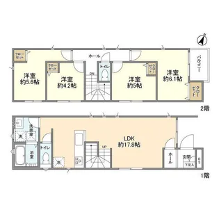 埼玉県さいたま市岩槻区仲町1【一戸建】の間取り