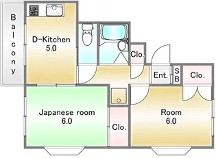 メゾンドサカエ【2階】の間取り