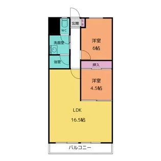 ニューハイツ白沢【3階】の間取り
