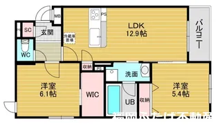 U residence 東比恵【5階】の間取り