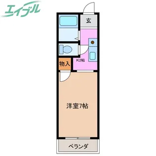 リバーパークL【2階】の間取り