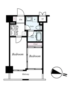 ルネッサンス21薬院サウス【6階】の間取り