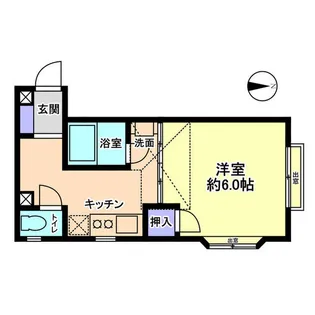 信開セルーラ幸町【1階】の間取り