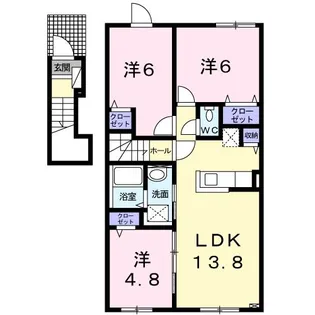 パストラールI【2階】の間取り