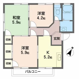 コーポラスやましたI【1階】の間取り