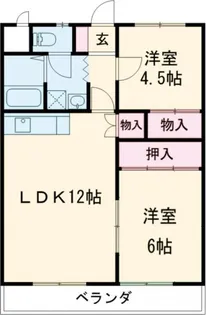 グランドハイツ森山【5階】の間取り