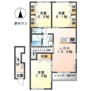 ウィステリアFII【2階】の間取り