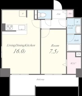 月島リバーサイドハイツ【5階】の間取り