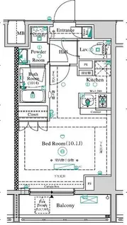 アンベリール王子II【8階】の間取り