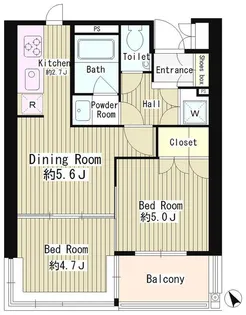 東京都中央区新富2【マンション】の間取り