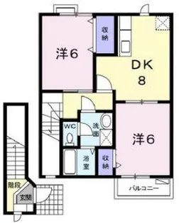 ル・アーブル A棟【2階】の間取り