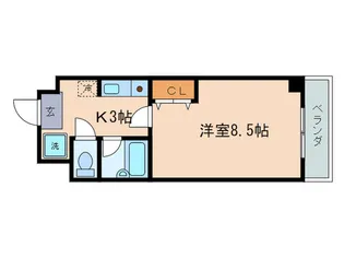 クロ-バ-ハイツIII【2階】の間取り