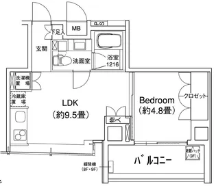 東京都新宿区四谷2【マンション】の間取り