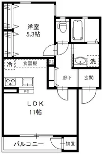 ドミール富沢駅東【2階】の間取り