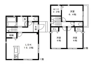 千葉県市川市北方2【一戸建】の間取り