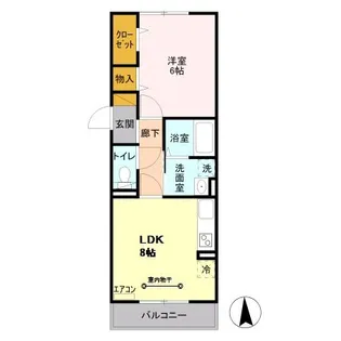 ボナールシェソワ西ノ杜【3階】の間取り