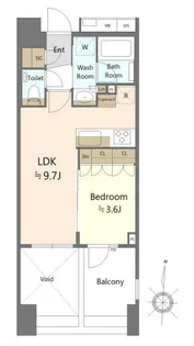 オープンレジデンシア亀戸【9階】の間取り