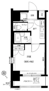 メインステージ門前仲町【7階】の間取り