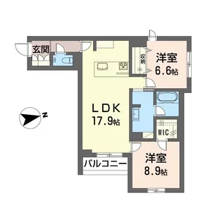 メリア調布【2階】の間取り