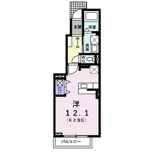 サンフラットA【1階】の間取り
