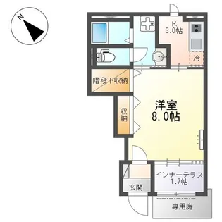 長久手市石場新築アパート【1階】の間取り