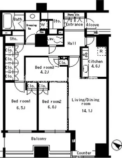 パークアクシス日本橋ステージ【2階】の間取り