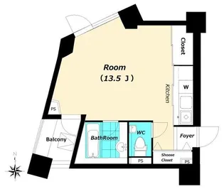 トゥールブランシュ麻布【4階】の間取り
