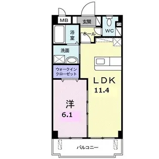 カーサ ダ・ヴィンチ【5階】の間取り