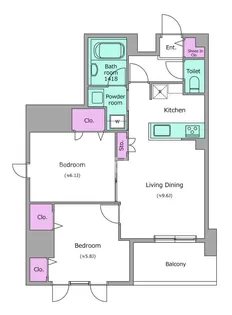 フロンティアレジデンス板橋【12階】の間取り