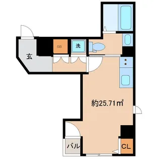 プラティーク月島【6階】の間取り