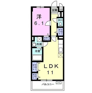 アンジュ新百合ヶ丘【5階】の間取り
