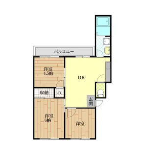 イータウン蔵本【3階】の間取り