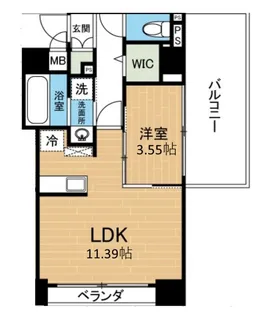 vache rouge新町【8階】の間取り