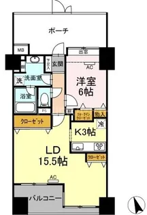 レーベンリヴァーレクロス東京【5階】の間取り