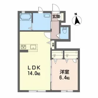 シャーメゾン古津賀【1階】の間取り