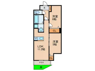 ワコーレヴィータ塚口【1階】の間取り