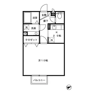 エスポワール マルヤマ【2階】の間取り