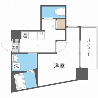 エストゥルースプラス大阪福島【7階】の間取り