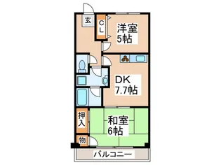マンションエクセレント【2階】の間取り