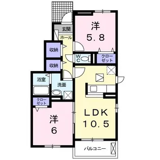 レクイアーレ72 C【1階】の間取り