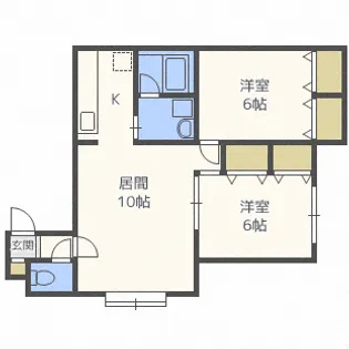 ラポール月寒公園【3階】の間取り